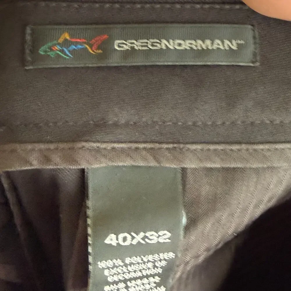 Greg Norman Mens Classic Golf Pants 40x32 Black Pleated Business Pro Fit NEW - Picture 9 of 9